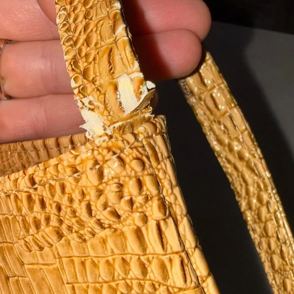 Unlisted by Kenneth Cole Tan Croc-Embossed Crossbody Bag - Picture 5 of 8